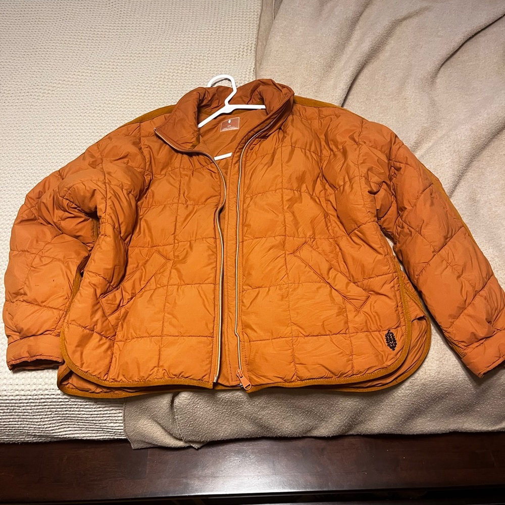 FP Movement by Free People Rust Orange Quilted Puffer Jacket